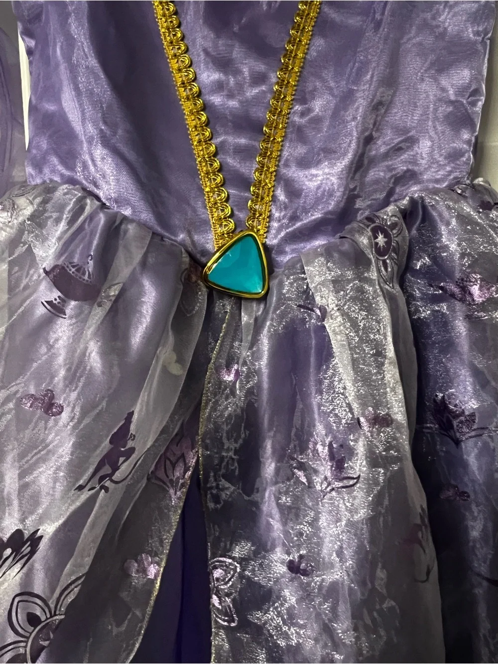 Disney Princess Jasmine Purple Engagement Gown Costume  - Size 9/10 incl shoes